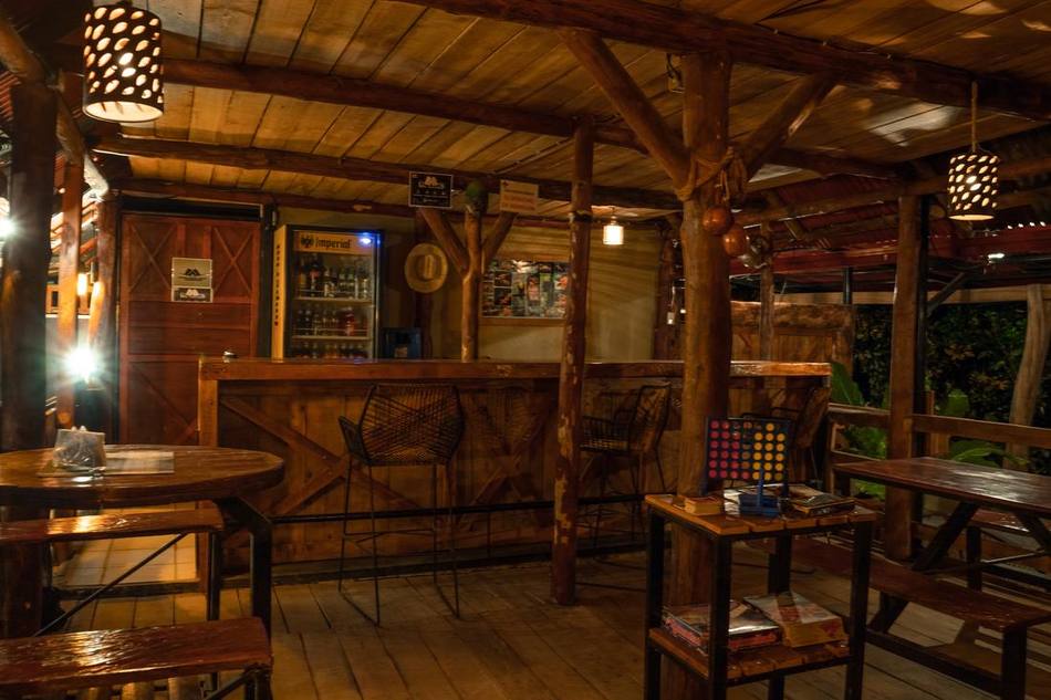Restaurant bar at night